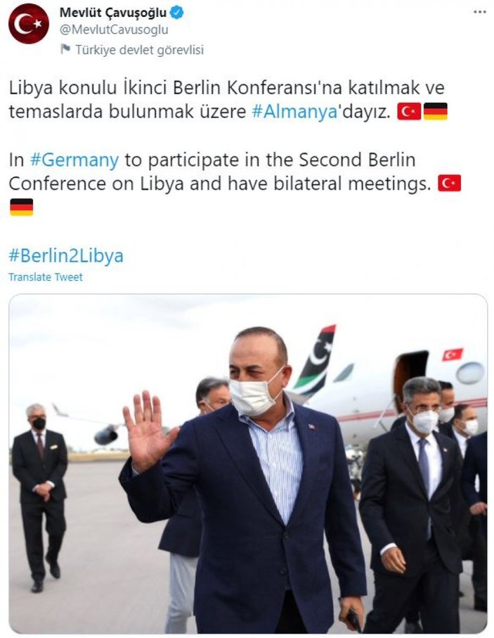 Mevlüt Çavuşoğlu, Almaya'daki Libya konferansına katılacak