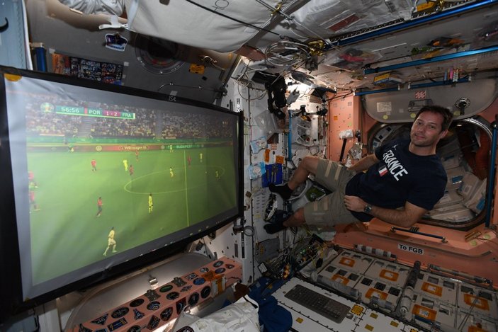 Fransız astronot Pesquet uzayda Portekiz-Fransa maçını takip etti