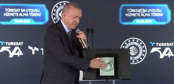 Cumhurbaşkanı Erdoğan Türksat 5A Uydusu'nu hizmete aldı