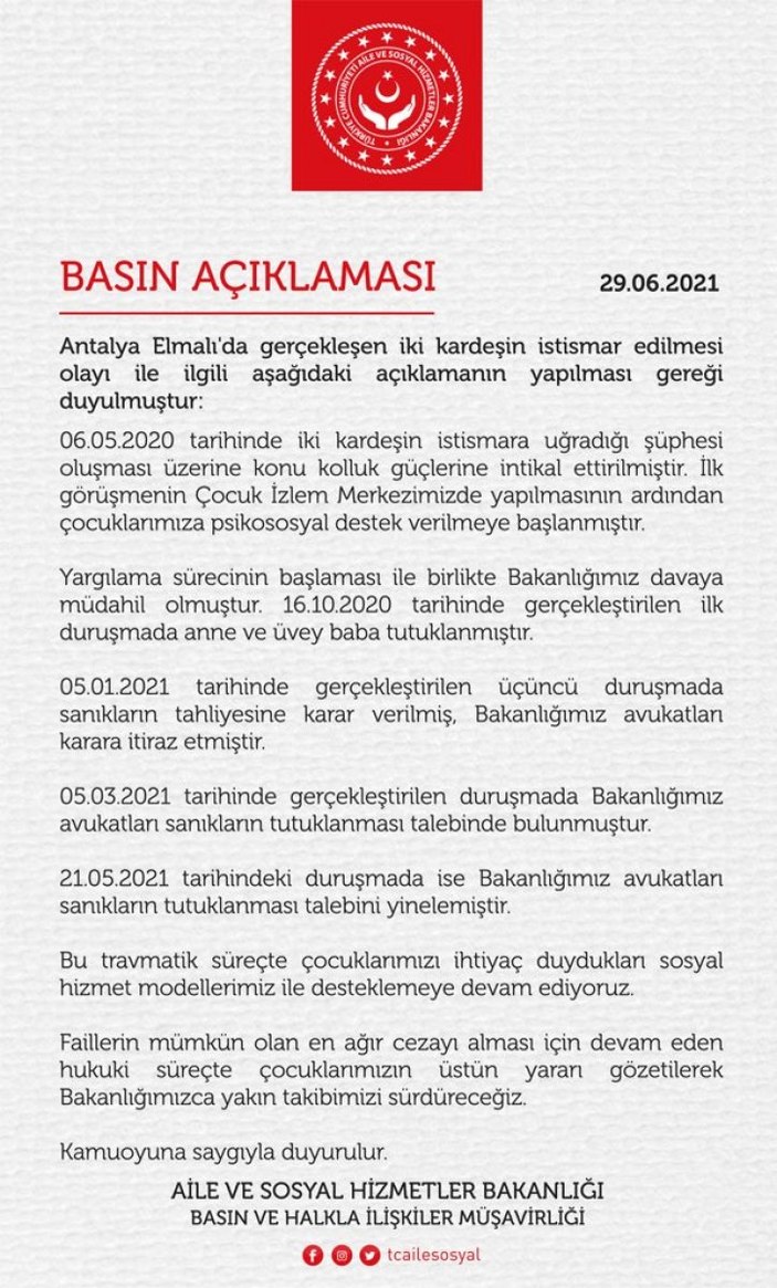 İki kardeşin cinsel istismara uğradığı Elmalı Davası süreci