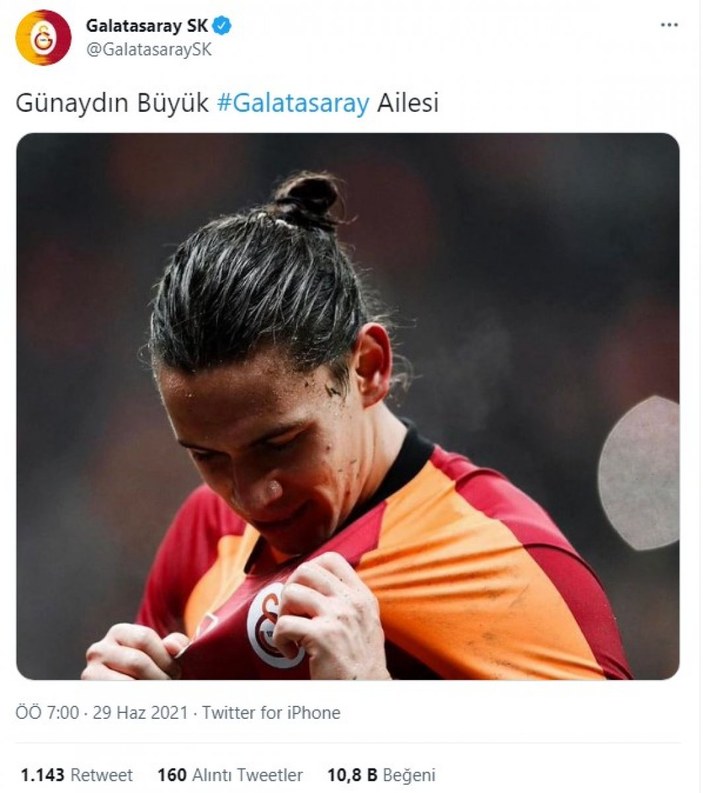 Galatasaray’dan Taylan Antalyalı paylaşımı