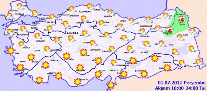 1 Temmuz 2021: Bugün hava nasıl olacak?