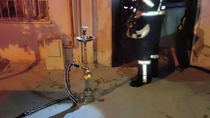 Burdur'da yabancı uyruklu kişilerin yaşadığı evde yangın