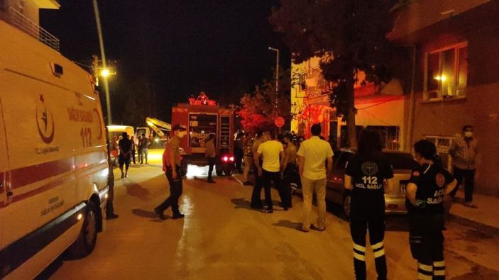 Burdur'da yabancı uyruklu kişilerin yaşadığı evde yangın