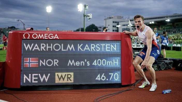 Karsten Warholm, 400 metre engellide 29 yıllık dünya rekorunu kırdı