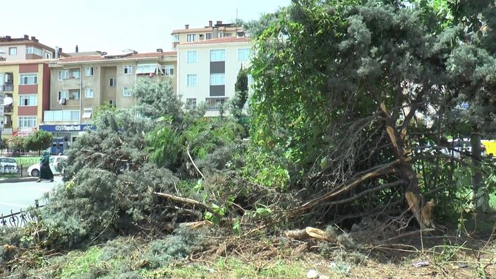 i İstanbul'da direksiyonda fenalaşan sürücü refüje girdi