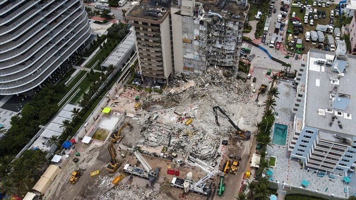 Miami'de bir kısmı çöken 13 katlı binada ölenlerin sayısı yükseldi