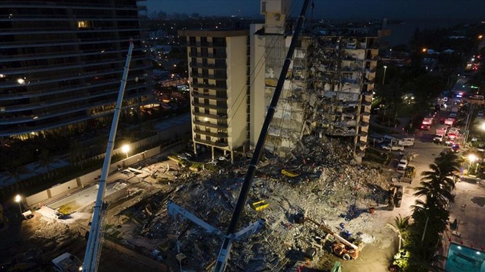 Miami'de bir kısmı çöken 13 katlı binada ölenlerin sayısı yükseldi