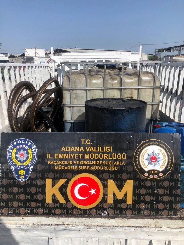 Adana’da 6 bin 470 litre kaçak akaryakıt bulundu