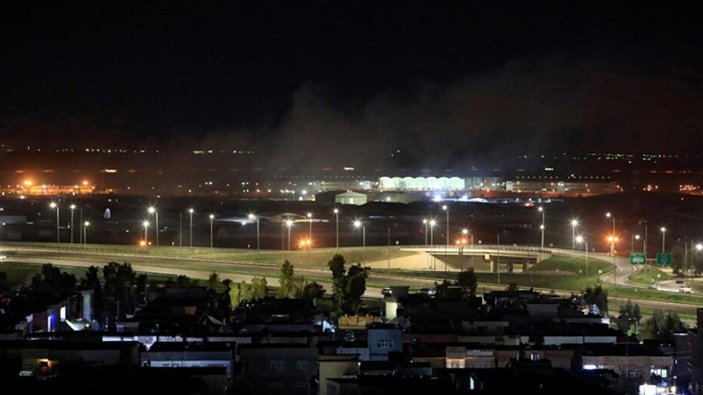Erbil'de, ABD askerlerinin de bulunduğu havaalanına roketli saldırı