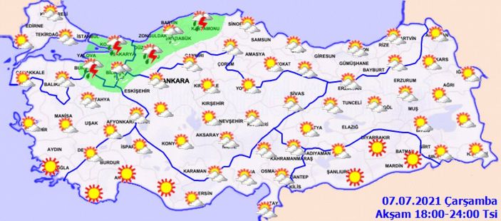7 Temmuz 2021: Bugün hava nasıl olacak?
