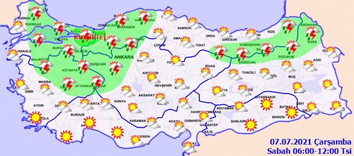 7 Temmuz 2021: Bugün hava nasıl olacak?