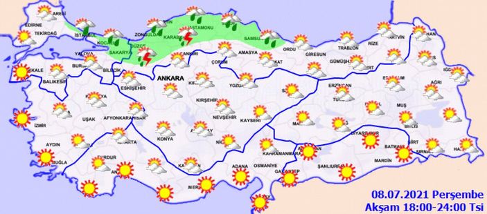 8 Temmuz 2021: Bugün hava nasıl olacak?