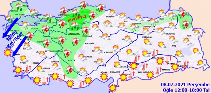 8 Temmuz 2021: Bugün hava nasıl olacak?