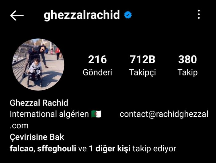 Ghezzal, profilinden Beşiktaş yazısını kaldırdı