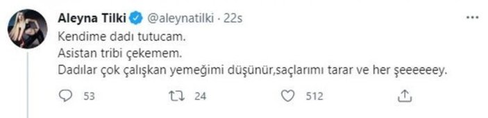 Aleyna Tilki dadı arıyor