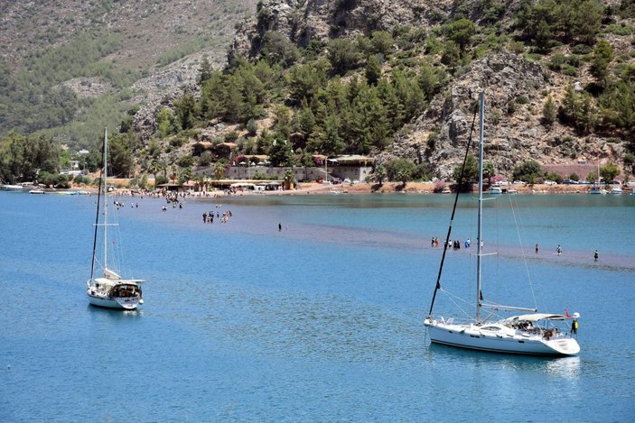 Kızkumu'na yerli ve yabancı turistlerin ilgisi yoğun