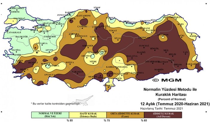 Türkiye’de olağanüstü kurak bölge sayısı arttı