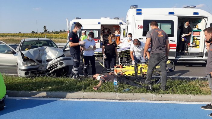 Edirne'de feci kaza: 4 kişi yaralandı