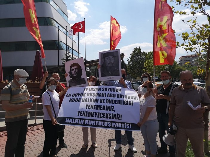 Türk solundan, ABD Büyükelçiliği önünde Küba protestosu