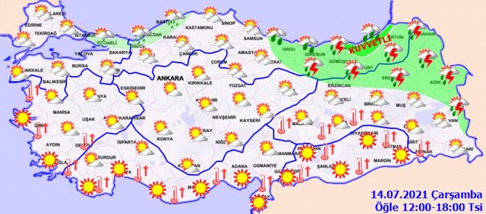14 Temmuz 2021: Bugün hava nasıl olacak?
