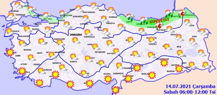 14 Temmuz 2021: Bugün hava nasıl olacak?