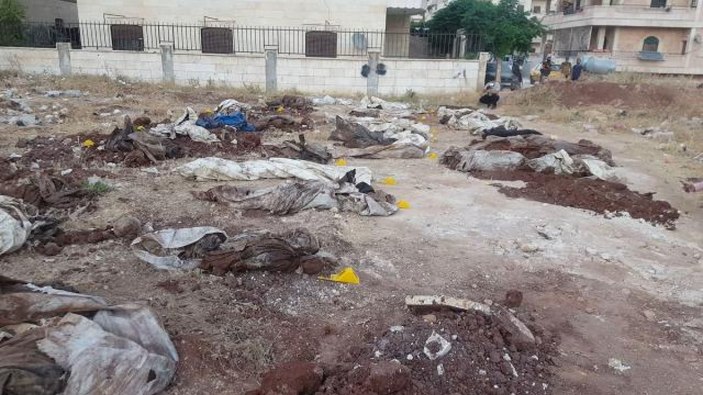 Afrin'de PKK katliamı: Toplu mezar bulundu