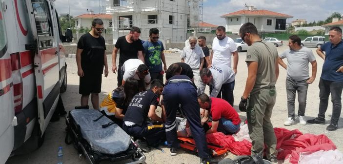 i Kayseri'de paraşüt yere çakıldı: 2 yaralı
