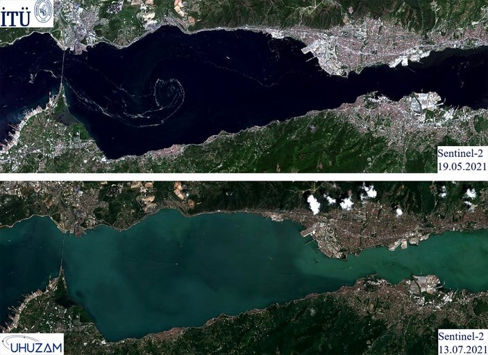 Marmara Denizi'nin uzaydan çekilen görüntüleri