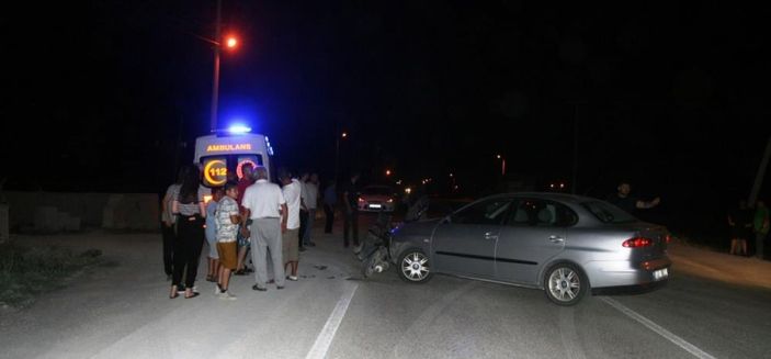 Konya'da otomobil ile motosiklet çarpıştı