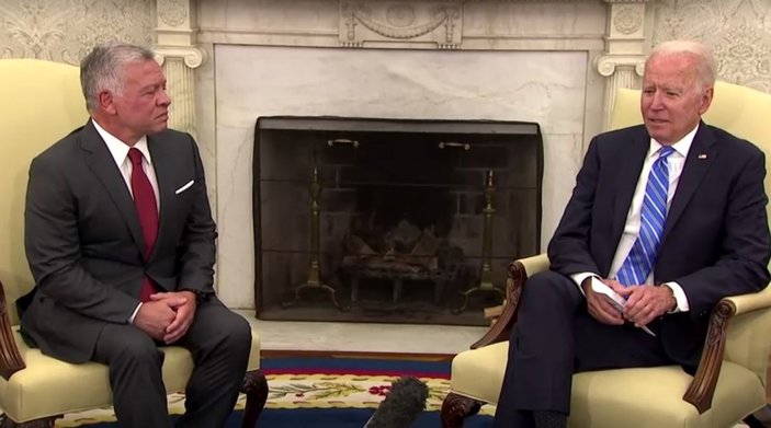 Joe Biden, Ürdün Kralı 2. Abdullah ile Beyaz Saray'da bir araya geldi
