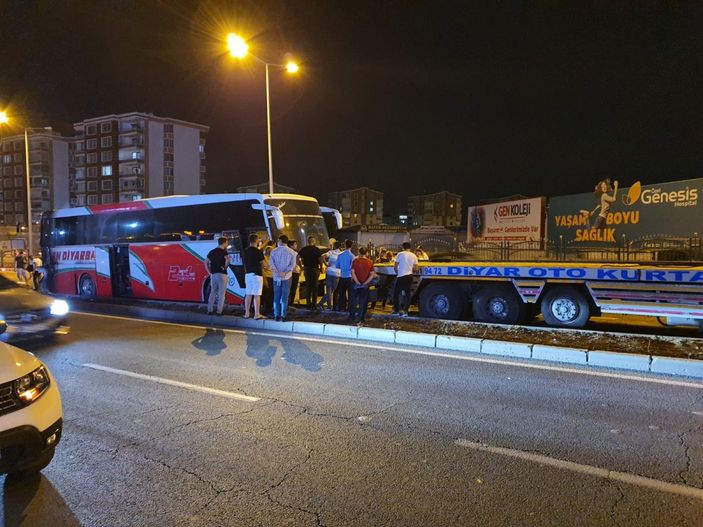 Diyarbakır'da terminalden çıkan otobüs yandı