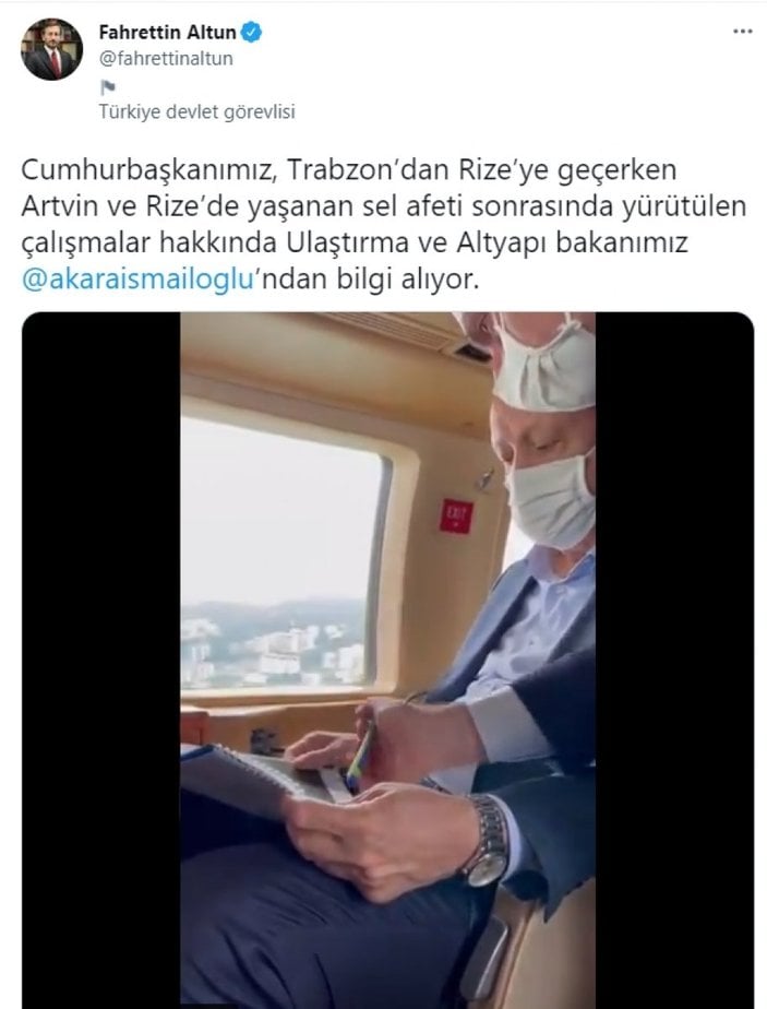 Cumhurbaşkanı Erdoğan, sel bölgesine gitti