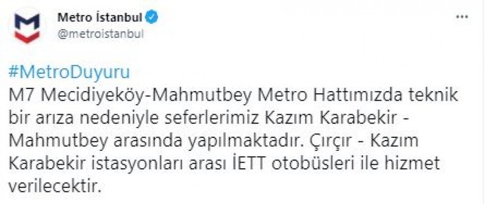 İstanbul’da metroda yangın