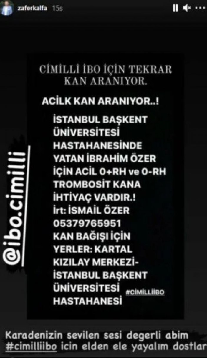 Cimilli İbo öldü mü? Doktorlar durumu kritik demişti...