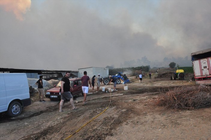 Manavgat'taki yangının boyutu havadan görüntülendi