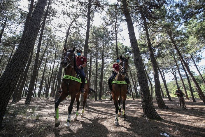 İstanbul polisinden, orman yangınlarına karşı helikopter destekli güvenlik önlemi