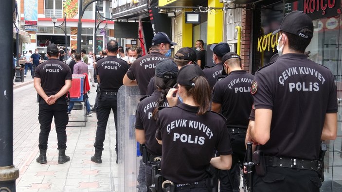 Tokat’ta sahte marka operasyonunda esnafla polis arasında arbede