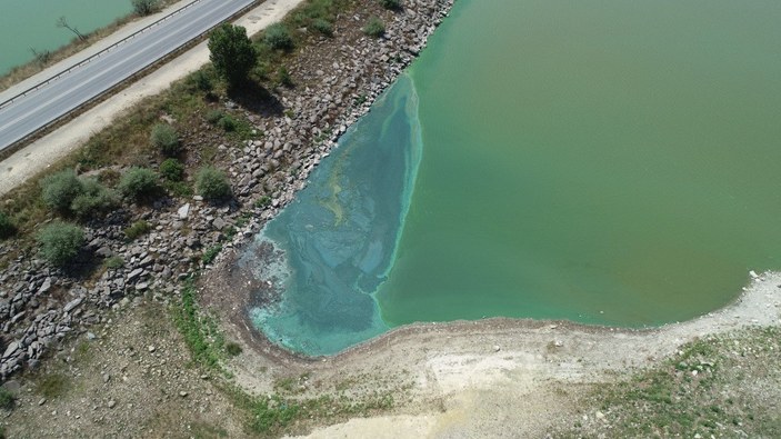Sazlıdere Barajı'nın rengi değişti