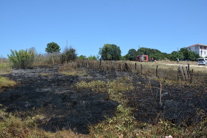 Sinop’ta bahçesindeki çöpleri yakarken yangın çıkardı