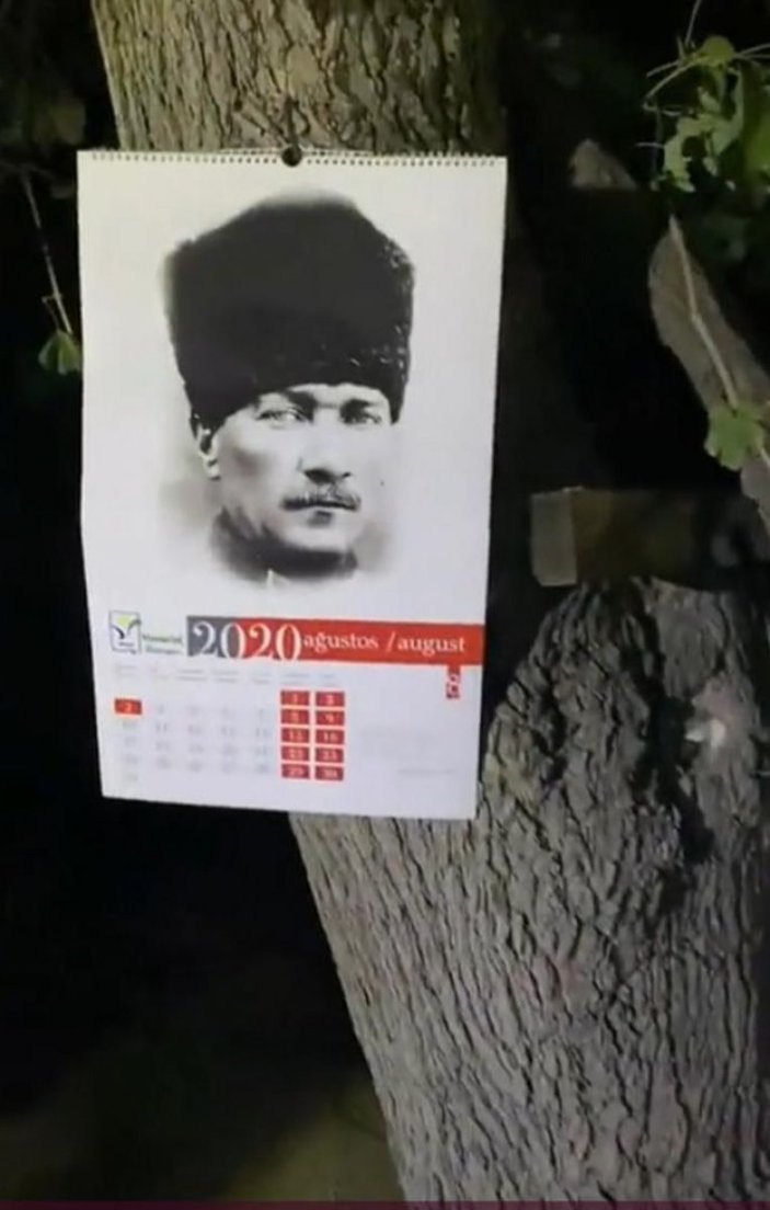 Manavgat orman yangınında Atatürk posteri yanmadı diyorlar