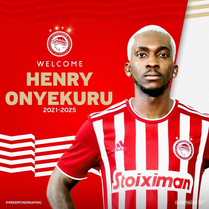 Henry Onyekuru, Olympiakos ile 4 yıllık sözleşme imzaladı