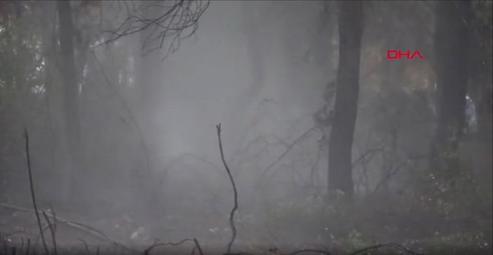 İzmir'de söndürme çalışmalarında halk ekiplere destek oldu