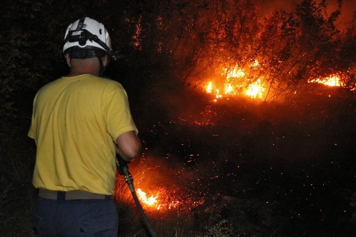 Kuzey Makedonya’da orman yangını çıktı