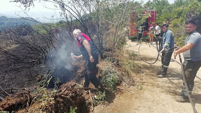 Zonguldak'ta ormanlık alanda çıkan yangın söndürüldü