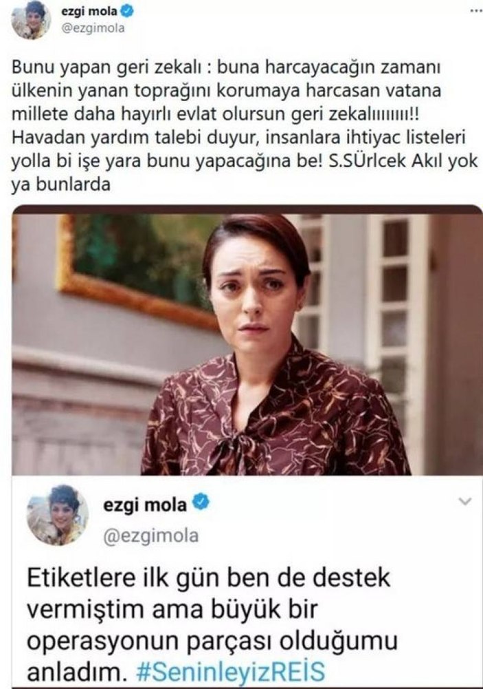 Twitter'dan saydırdı! Ezgi Mola'dan zehir zemberek sözler..