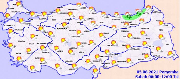 5 Ağustos 2021: Bugün hava nasıl olacak?