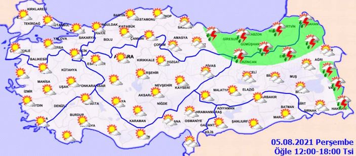 5 Ağustos 2021: Bugün hava nasıl olacak?