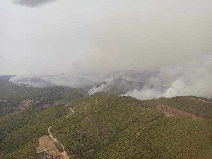 Yangın sonrası Muğla gökyüzünden böyle görüntülendi