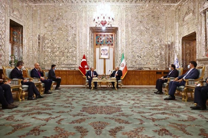 Mustafa Şentop, İran Meclis Başkanı Kalibaf ile görüştü